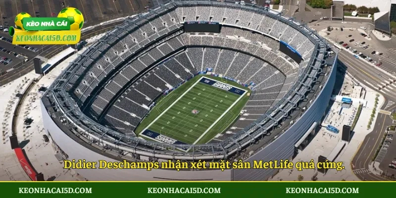 Didier Deschamps nhận xét mặt sân MetLife quá cứng.